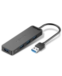 USB-хаб Vention 4-Port з micro USB живленням 0.15M Black (CHLBB)