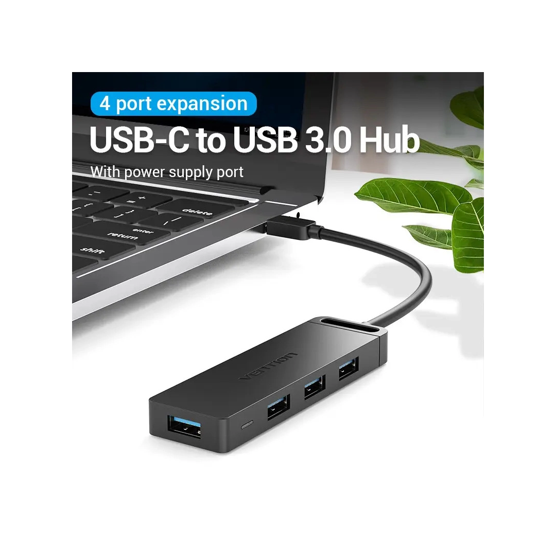 USB-хаб Vention 4-Port із micro USB живленням 0.15 м Black (TGKBB) USB-хаб Vention 4-Port із micro USB живленням 0.15 м Black (TGKBB)