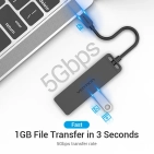 USB-хаб Vention 4-Port із micro USB живленням 0.15 м Black (TGKBB) USB-хаб Vention 4-Port із micro USB живленням 0.15 м Black (TGKBB)