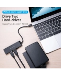 USB-хаб Vention 4-Port із micro USB живленням 0.15 м Black (TGKBB)