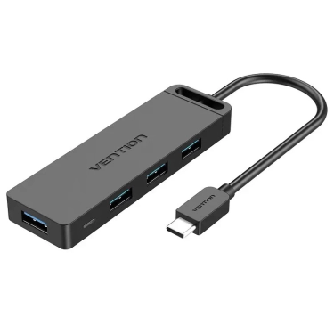 USB-хаб Vention 4-Port із micro USB живленням 0.15 м Black (TGKBB)