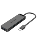 USB-хаб Vention 4-Port із micro USB живленням 0.15 м Black (TGKBB)