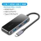 USB-хаб Vention 5 в 1 Type-C-HDMI-USB-PD 3USB 3.0 4K 60Hz 87W 0.15m Black (TFBHB) USB-хаб Vention 5 в 1 Type-C-HDMI-USB-PD 3USB 3.0 4K 60Hz 87W 0.15m Black (TFBHB)