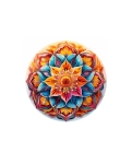 Wooden puzzle for adults Mandala of Prosperity RAO in a gift box 28 x 28 cm 200 pieces