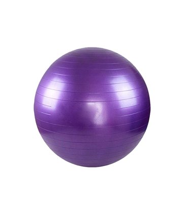 Фітбол м'яч для фітнесу GymBall 65 см з фіолетовим насосом