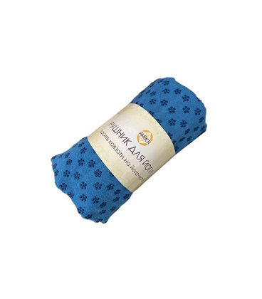 Рушник для йоги з мікрофібри Amber синій 183x62x0.3 см