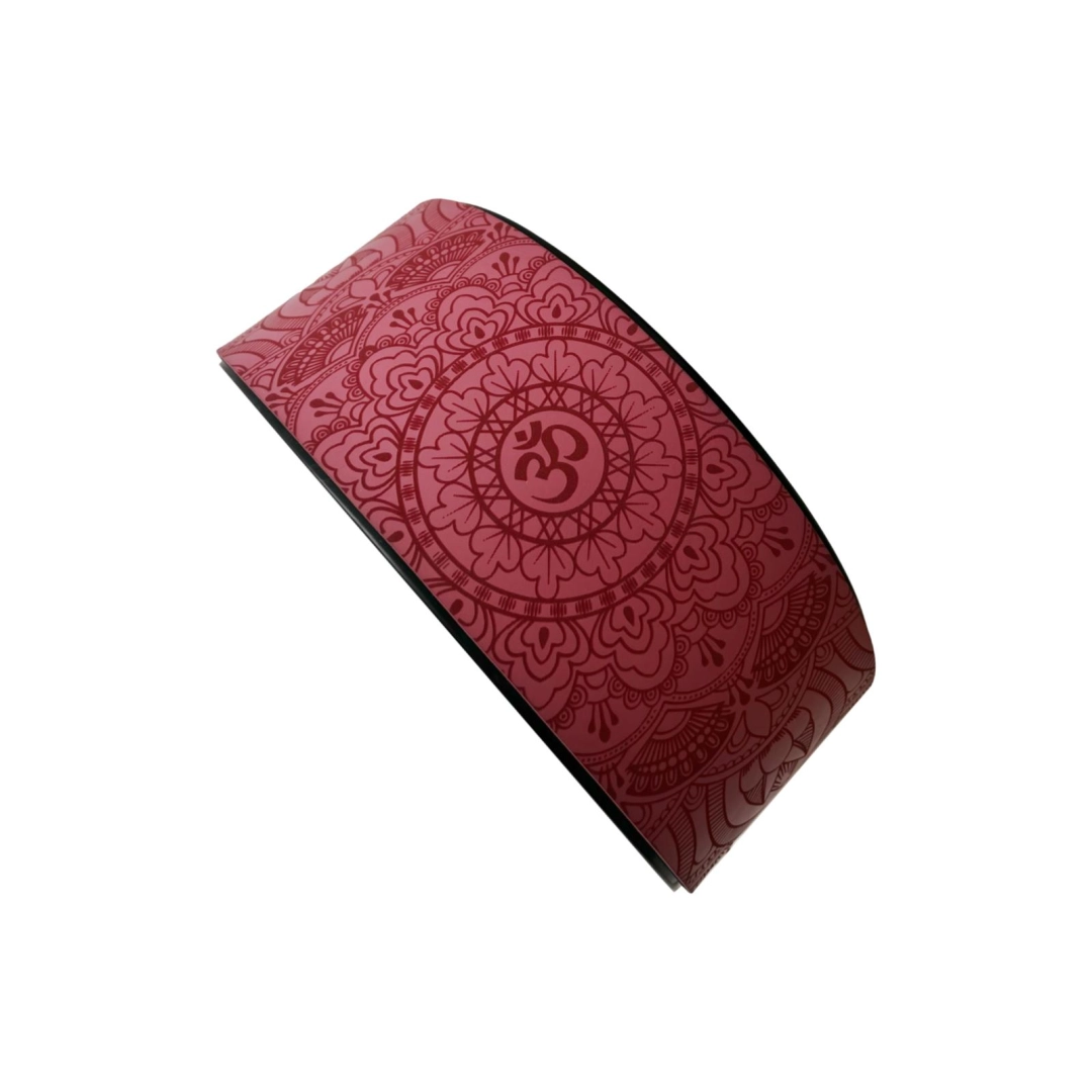 Yoga wheel Mandala OM Amber polyurethane burgundy 32x13 cm