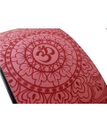 Yoga wheel Mandala OM Amber polyurethane burgundy 32x13 cm