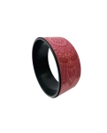 Yoga wheel Mandala OM Amber polyurethane burgundy 32x13 cm