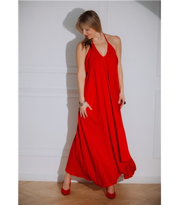 Довге жіноче плаття з відкритою спиною Red Pearl RAO WEAR One Size зріст 165-170 см