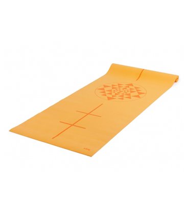 Килимок для йоги Bodhi Leela жовтий янтра 183x60x0.4 см