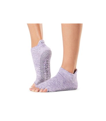Шкарпетки для йоги ToeSox Half Toe Low Rise Grip Heather Purple S (36-38.5)