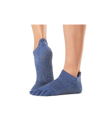 Шкарпетки для йоги ToeSox Full Toe Low Rise Grip Navy Blue M (39-42.5)