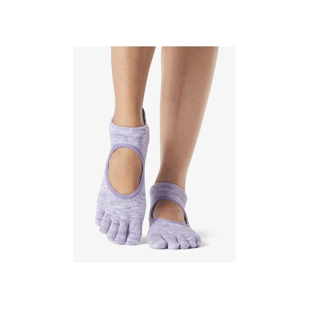 ToeSox Full Toe Yoga Socks Bellarina Grip Purple M (39-42.5)