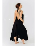 Women's long dress with open back Black Pearl RAO WEAR One Size height 165-170 cm