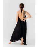 Women's long dress with open back Black Pearl RAO WEAR One Size height 165-170 cm