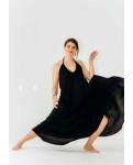 Women's long dress with open back Black Pearl RAO WEAR One Size height 165-170 cm