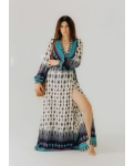 Women's long wrap dress Light Breeze RAO WEAR SM