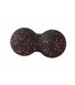 Масажний м'ячик Amber арахіс Duoball із EPP-піни 16 x 8 см чорний з червоним