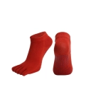 Non-slip closed socks for yoga and Pilates Amber Grip terracotta (35-40)