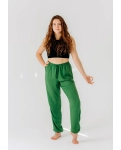 Loose plain pants Base RAO WEAR unisex OneSize height 165-175 cm green