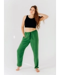 Loose plain pants Base RAO WEAR unisex OneSize height 165-175 cm green