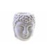 Керамічна аромалампа Будда біла глянсова 7х7х8.5 см
