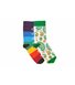 Набір шкарпеток RAO Йога 7 чакр + Зелені Пейслі 2 пари (36-38)
