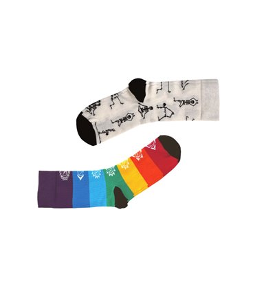 Набір шкарпеток RAO Йога 7 чакр + Шкілети 2 пари (36-38)