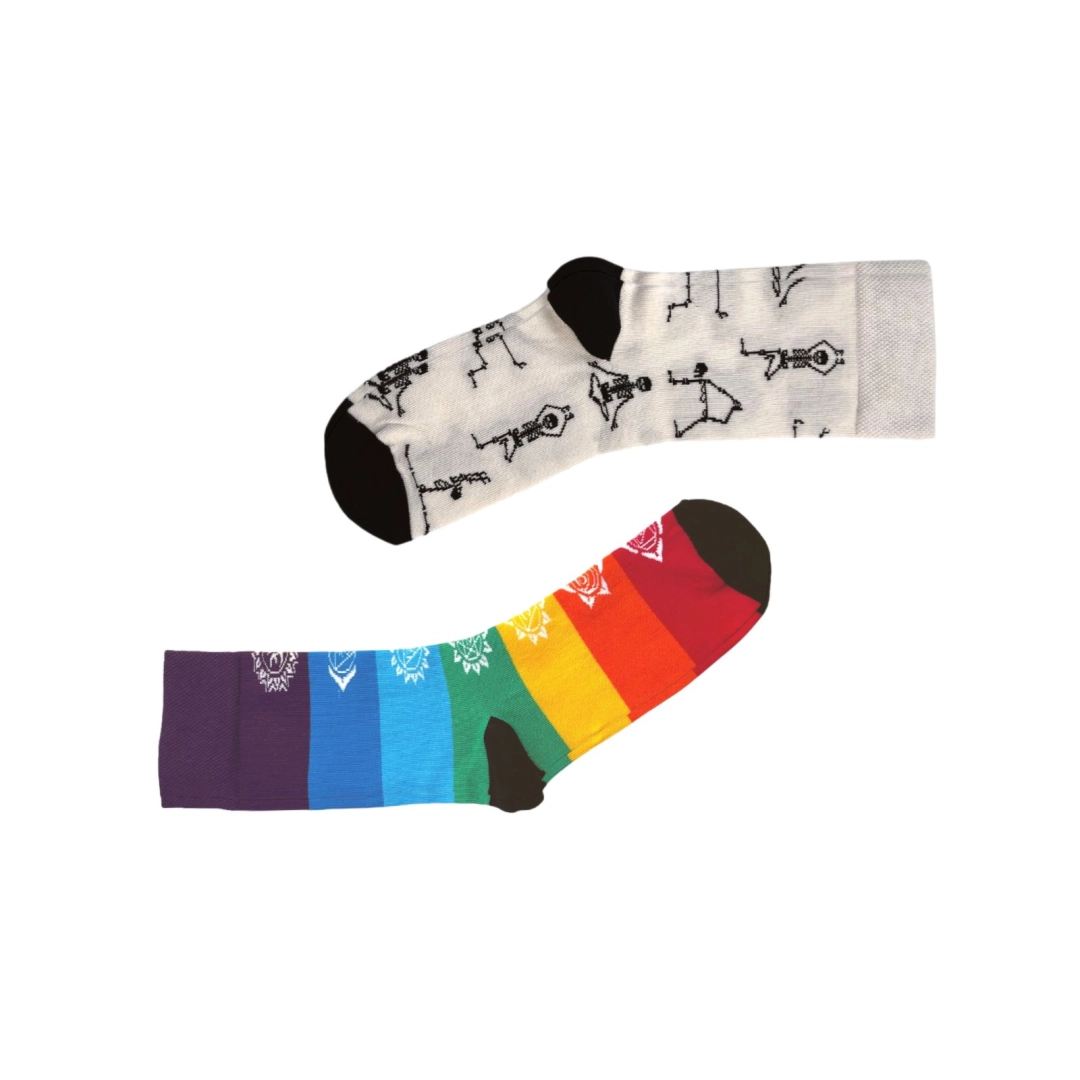 Set of socks RAO Yoga 7 chakras + Skeletons 2 pairs (39-41)