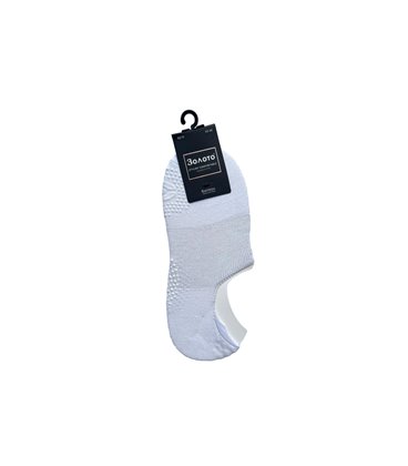 Чоловічі шкарпетки-сліди з антиковзними точками Золото 42-48 р білий