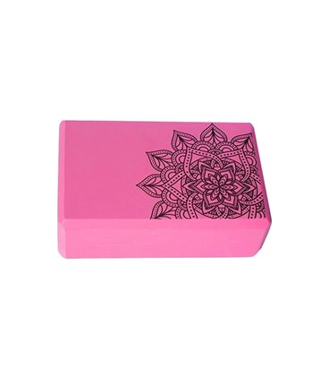 Блок (цегла) для йоги та розтяжки Mandala Amber 23x15x7.5 см рожевий