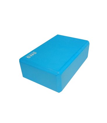 Блок для йоги SNS 22.5x14.5x7.5 см блакитний