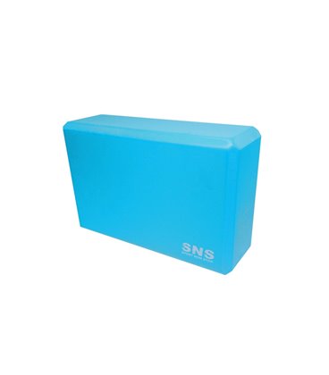 Блок для йоги SNS 22.5x14.5x7.5 см блакитний