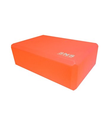 Блок для йоги SNS 22.5x14.5x7.5 см помаранчевий
