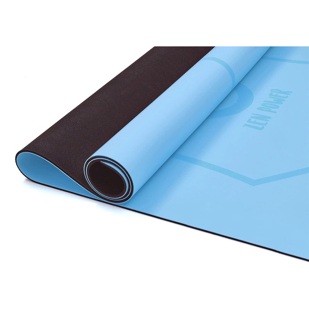 Yoga mat with Align Zen Power markings 185x68x4.2 cm blue