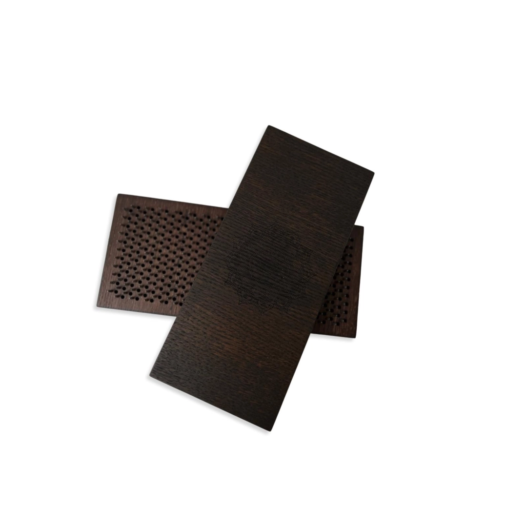 Sadhu board "Black Mandala" board with nails RAO solid oak pitch 10 mm wenge color