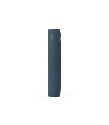 Килимок для йоги TPE Flow Bodhi 183x60x0.5 см темно-синій/оранжевий
