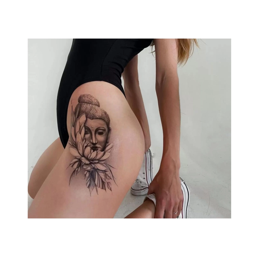 Temporary transfer tattoo Buddha Flower ArleySign 145x205 mm