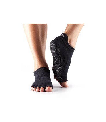 Шкарпетки для йоги ToeSox Half Toe Low Rise Grip Black L (43-45)