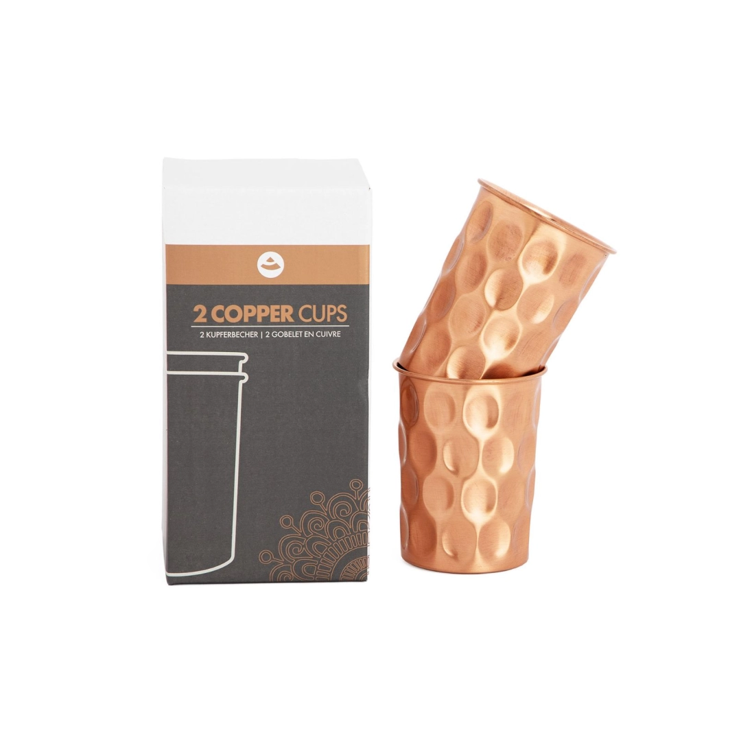 Bodhi copper glass 250 ml (2 pcs.) embossed "Diamond Print"