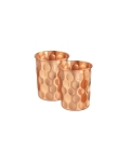 Bodhi copper glass 250 ml (2 pcs.) embossed "Diamond Print"