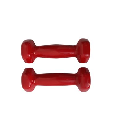 Гантели виниловые Amber 2x0,5 кг красные