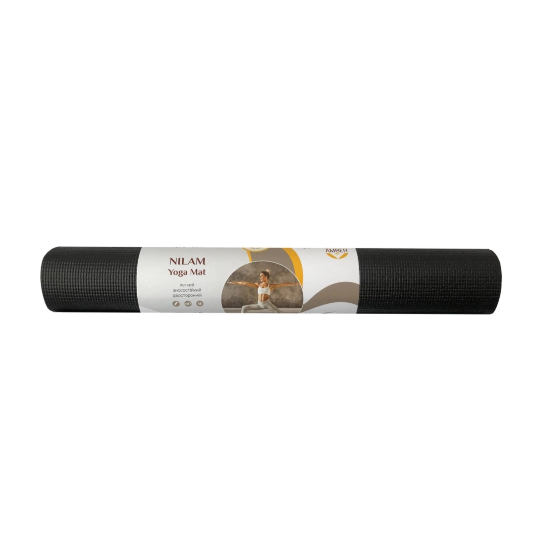 Коврик для йоги Nilam Amber 173x61x0.4 см черный