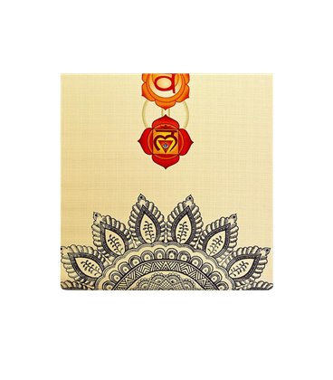Коврик для йоги джутовый Ravi 7 Chakras Mandala Amber 183x61x0.3 см бежевый