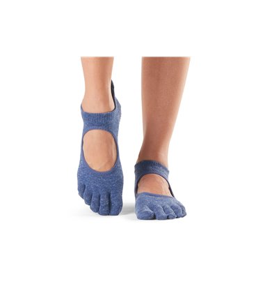 Носки для йоги ToeSox Full Toe Bellarina Grip Navy S (36-38.5)