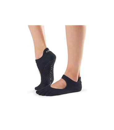 Носки для йоги ToeSox Full Toe Bellarina Grip Black L (43-45)