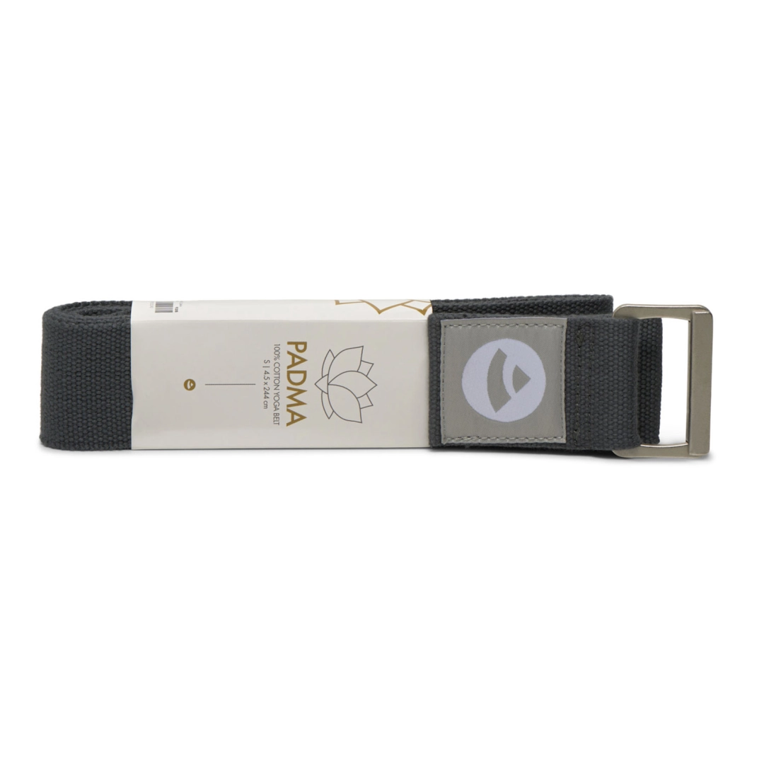 Ремень для йоги Padma XL Bodhi антрацит 305×4.5 см