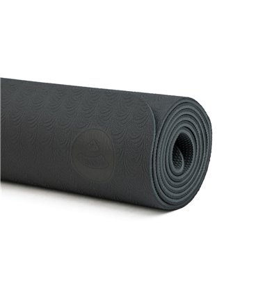 Коврик для йоги Bodhi Lotus Pro 183x60x0.6 см черный/серебристо-серый