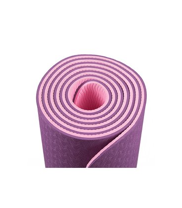 Коврик для йоги и фитнеса Hanuman Two Tones Amber 183x61x0.6 см фиолетово-розовый